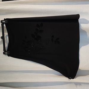 George, black skirt, size small